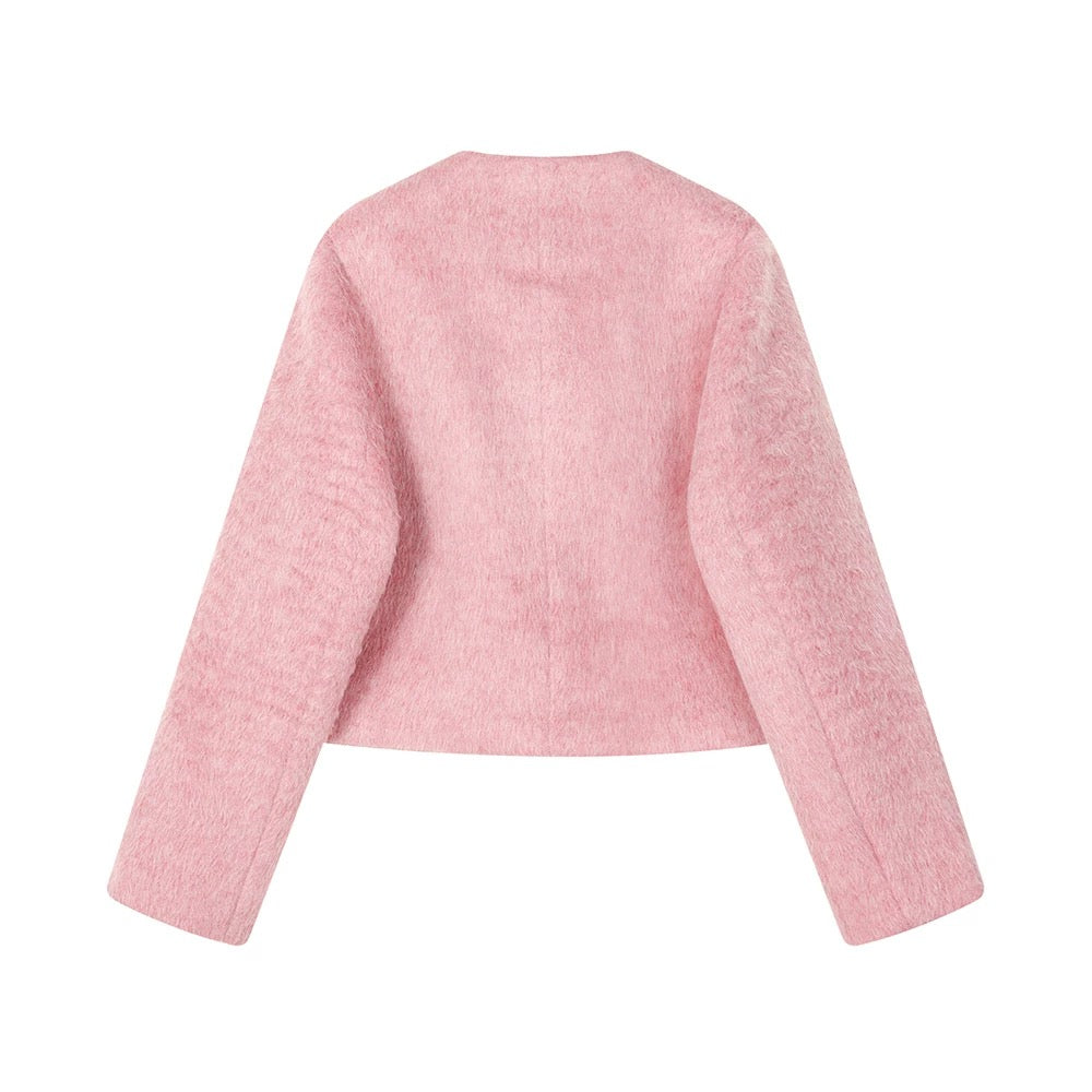 XinmonLee Korean sweet short high-end small fragrance style jacket quilted autumn and winter temperament slim jacket