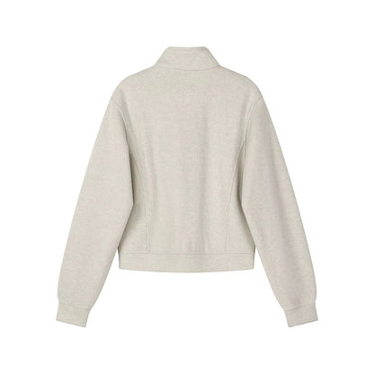 XinmonLee American retro high-end embroidered sweater jacket autumn and winter versatile Korean style stand-up collar short style slim