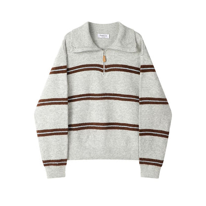 XinmonLee Korean retro red sweater lazy high-end soft and sticky temperament unique and exquisite top