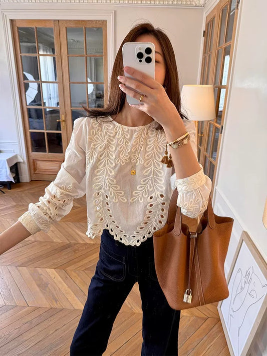 2026 Spring New French Style Unique and Exquisite High-End Feel Super Beautiful and Stylish Top with Chic Design for Women
