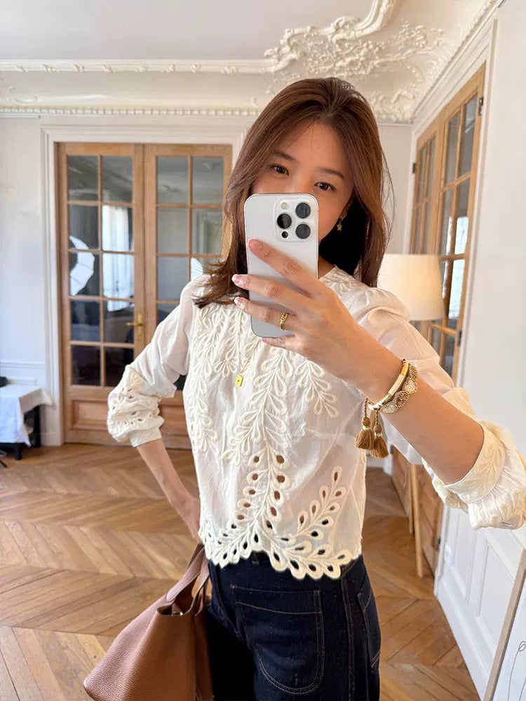 2026 Spring New French Style Unique and Exquisite High-End Feel Super Beautiful and Stylish Top with Chic Design for Women