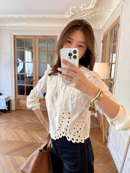 2026 Spring New French Style Unique and Exquisite High-End Feel Super Beautiful and Stylish Top with Chic Design for Women
