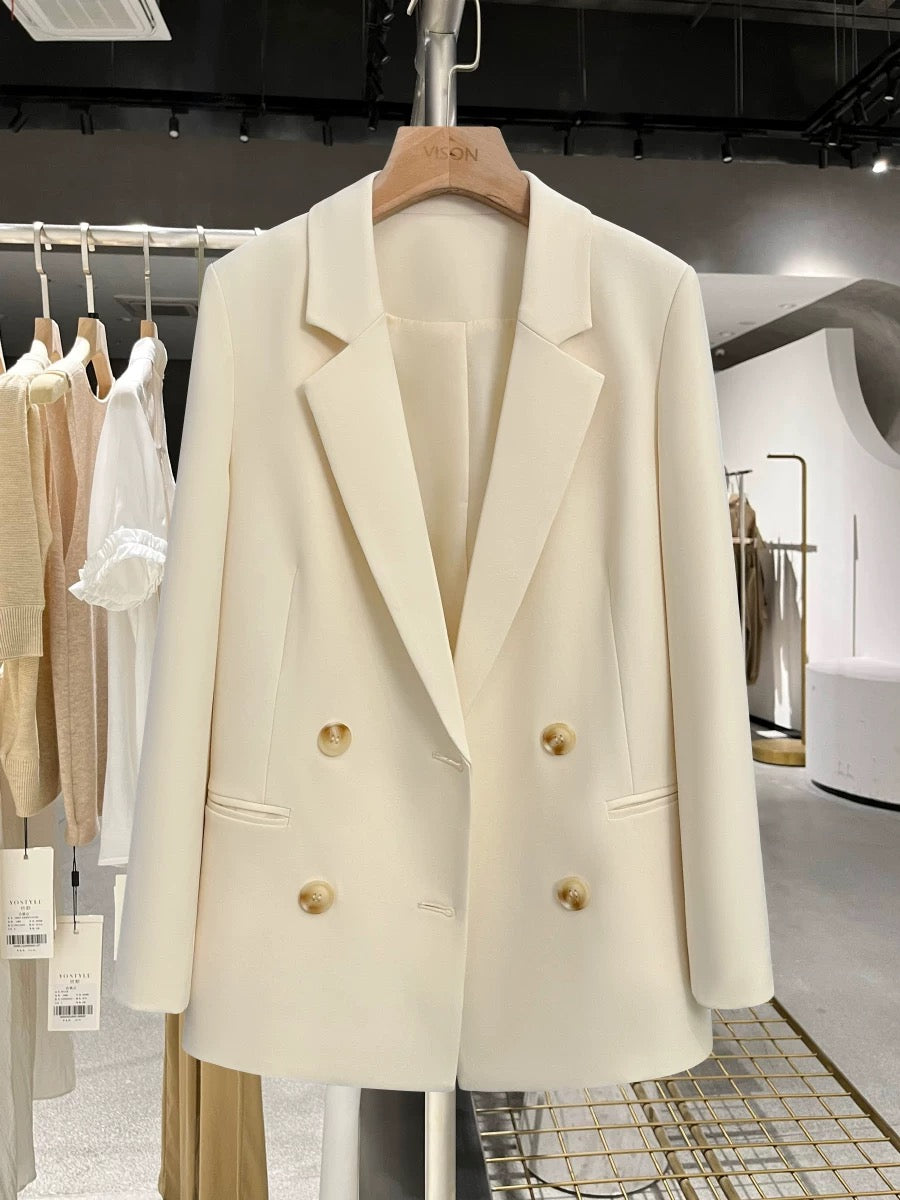 2024 spring and autumn new off-white temperament blazer women's French professional queen goddess style suit