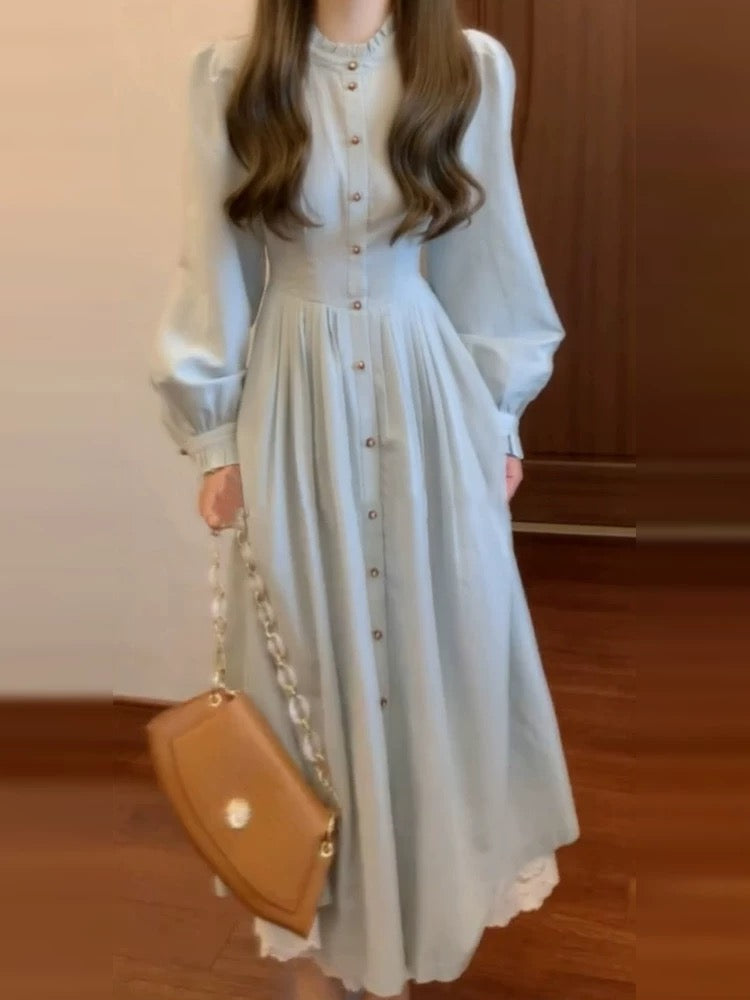 Early autumn 2025 new high-end long dress, French style coat, perfect for layering with a shirt, super beautiful women's autumn and winter dress