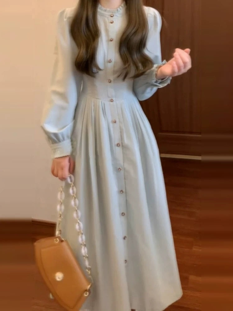 Early autumn 2025 new high-end long dress, French style coat, perfect for layering with a shirt, super beautiful women's autumn and winter dress