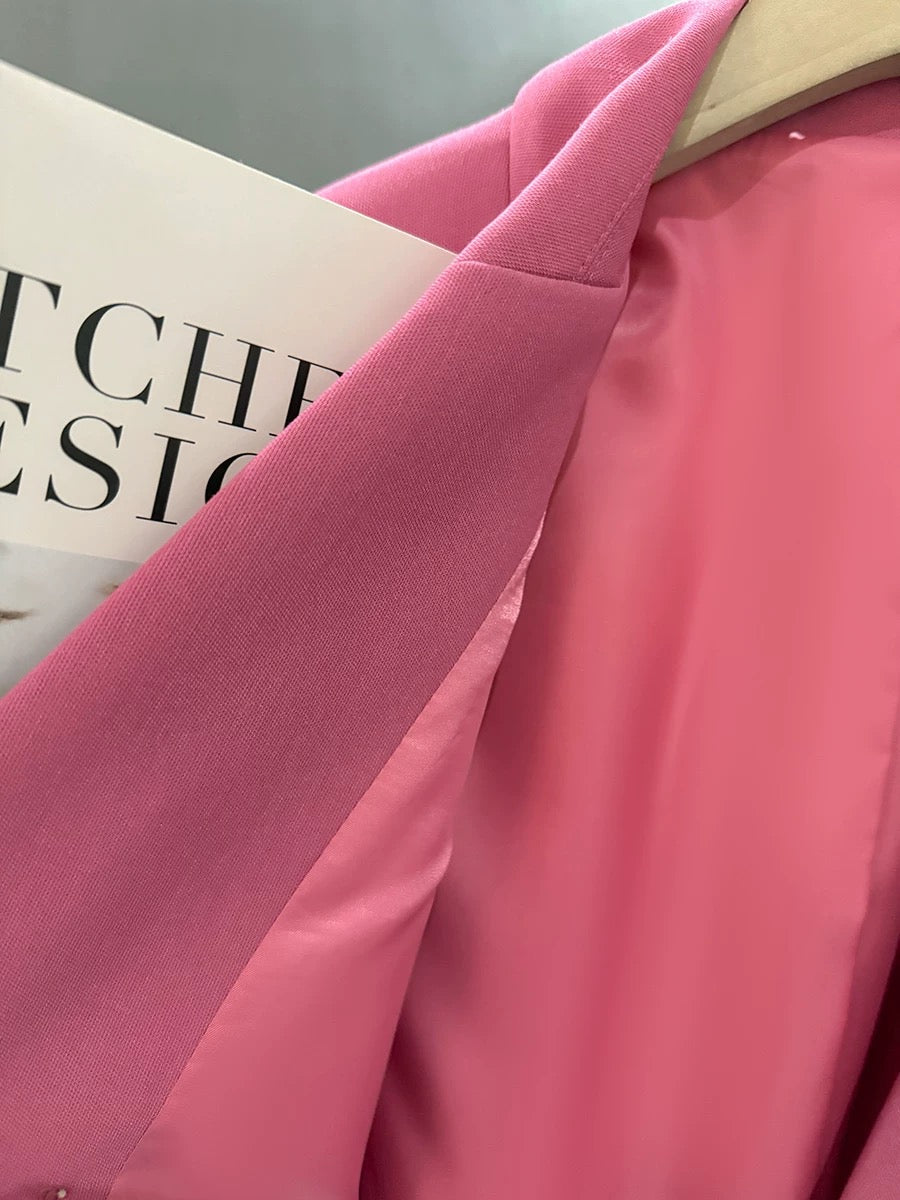 Yamanashi Red Small British Style Short Suit Jacket Women 2024 New Spring and Autumn Fashionable Suit Trend