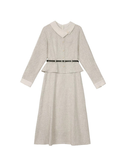 Lu Xiangnan [Milan Holiday] 2025 Autumn New Arrival: Chanel-inspired, Elegant, Slimming Apricot Dress