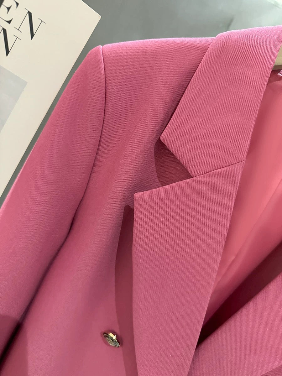 Yamanashi Red Small British Style Short Suit Jacket Women 2024 New Spring and Autumn Fashionable Suit Trend
