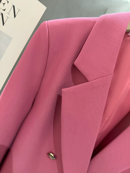 Yamanashi Red Small British Style Short Suit Jacket Women 2024 New Spring and Autumn Fashionable Suit Trend