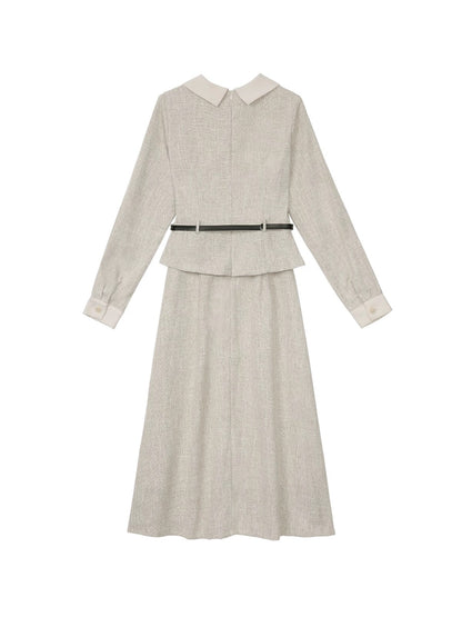 Lu Xiangnan [Milan Holiday] 2025 Autumn New Arrival: Chanel-inspired, Elegant, Slimming Apricot Dress