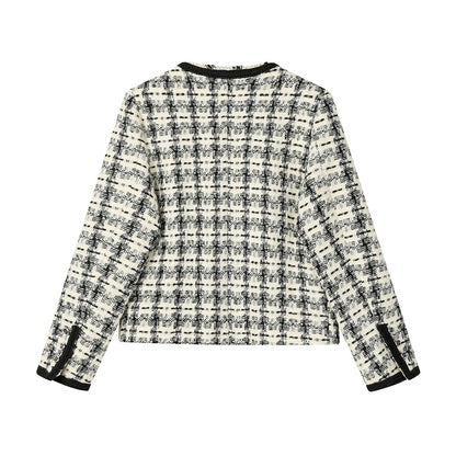 XinmonLee Korean French temperament lady tassel small fragrance style short jacket autumn and winter high-end casual jacket