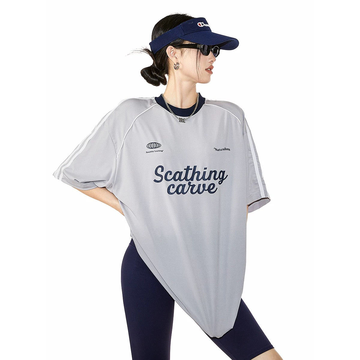 ICH MODE American outdoor quick-drying short-sleeved T-shirt women's summer new loose sports fitness half-sleeved top