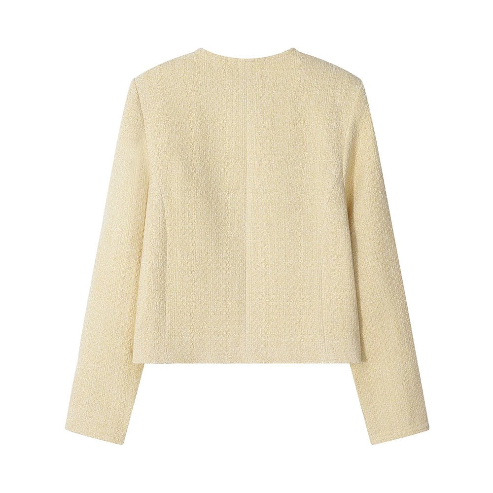 XinmonLee fashionable high-end lady temperament short small fragrance style jacket autumn and winter unique super good-looking jacket