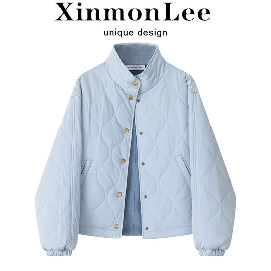 XinmonLee French retro Korean style two-sided corduroy cotton coat high-end winter loose casual jacket
