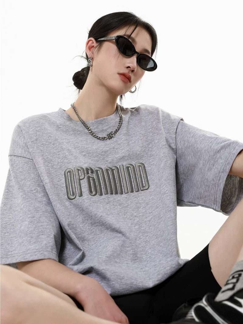 ICH MODE American retro heavyweight white short-sleeved T-shirt for women summer new loose and versatile half-sleeved top
