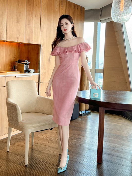 French one-piece collar two-wear dress summer 2024 new style gentle style slimming dress light luxury and high-end