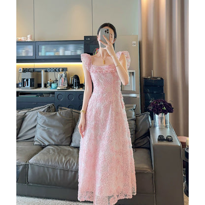 Zwinnie/Zwinnie [Customized fabric Chuhe] Fairy design light luxury dress GHY202403