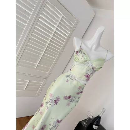 Miyou homemade 2025 limited edition [Qingyan Girl] Cool series soft splicing romantic lace sling/skirt