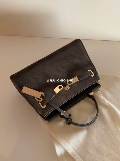 Chio2nd Green Mist Handbag for Women - Elegant Commuter Handbag, High-End Shoulder/Crossbody Bag
