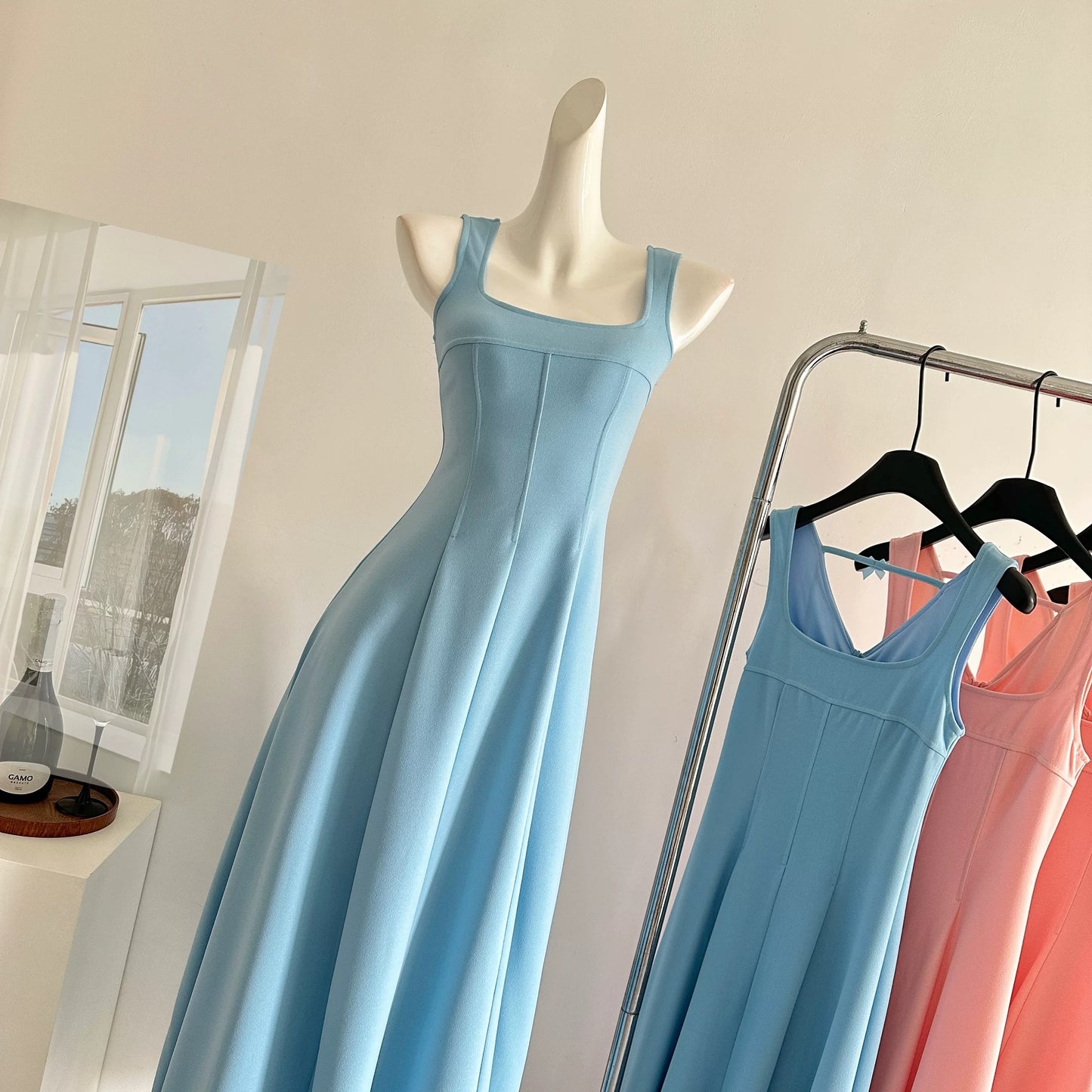 Miyou homemade 2025 new Chinese style national style Jingluo female French temperament suspender dress female spring slim long skirt