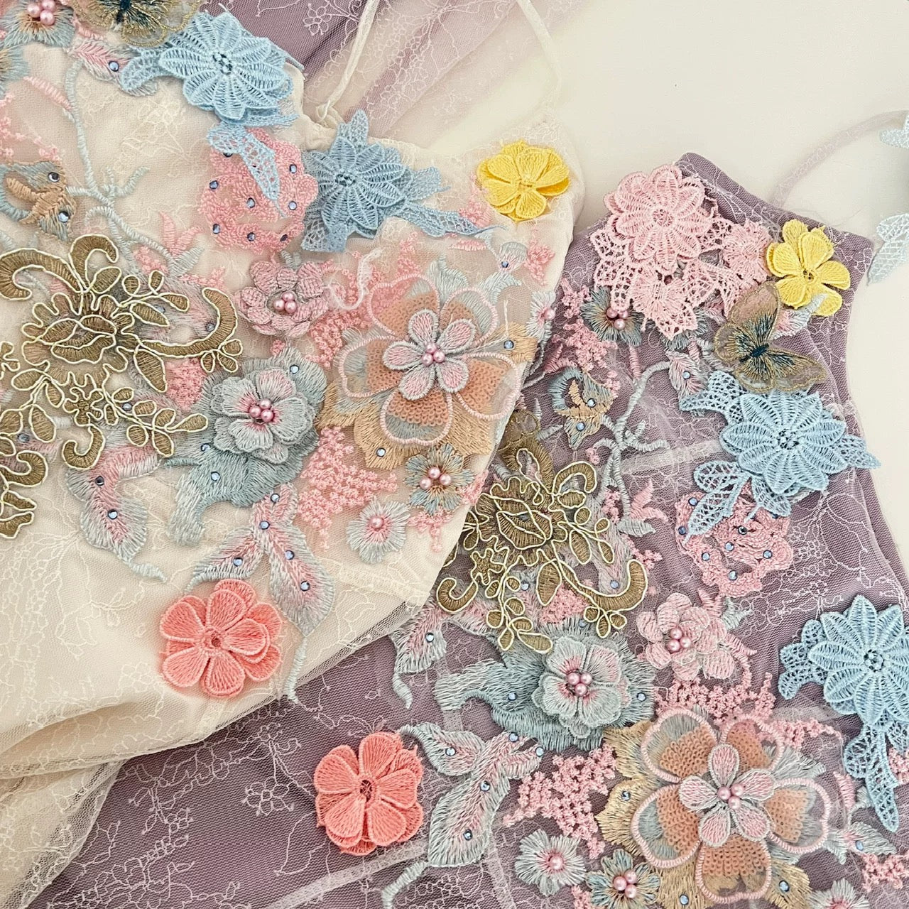 Miyou homemade fish girl flower lace mesh fishtail dress medium long slim hip suspender skirt