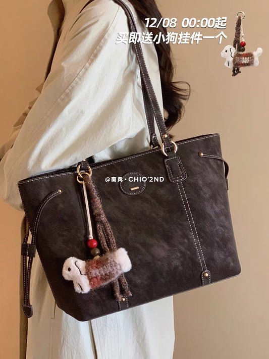 Chio2nd Twilight Snow Rhine Tote Bag for Women, Large Capacity Autumn/Winter Commuter Bag, Handbag, Shoulder Bag