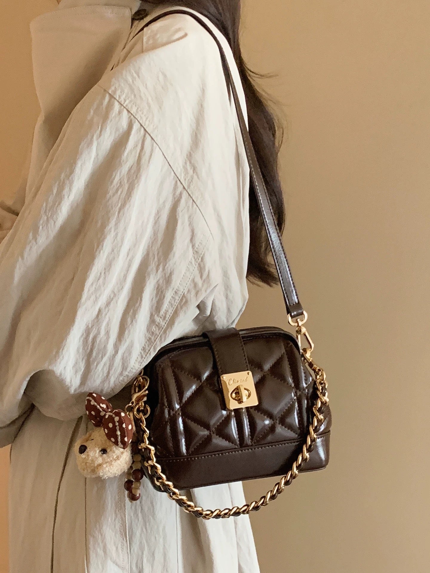 Chio2nd Baroque Evening Box Bag for Women, Chain Handbag, Exquisite Small Handbag for Outings, Crossbody Bag