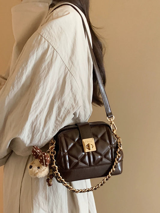 Chio2nd Baroque Evening Box Bag for Women, Chain Handbag, Exquisite Small Handbag for Outings, Crossbody Bag