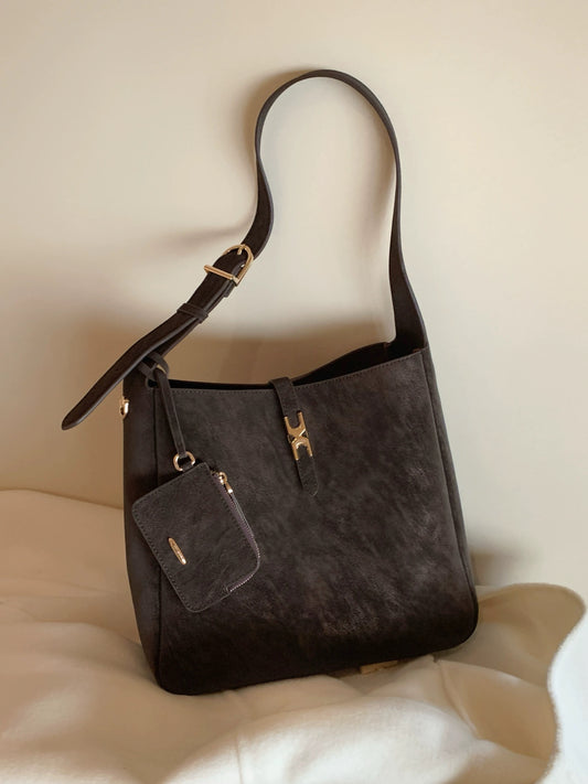 Chio2nd Winter Sunshine Tote Bag for Women, Retro Minimalist Hobo Bag, Commuter Shoulder/Crossbody Bag