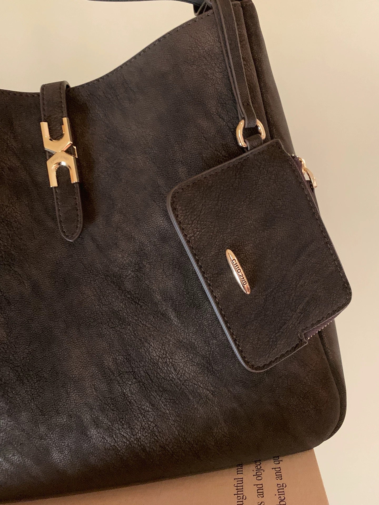 Chio2nd Winter Sunshine Tote Bag for Women, Retro Minimalist Hobo Bag, Commuter Shoulder/Crossbody Bag