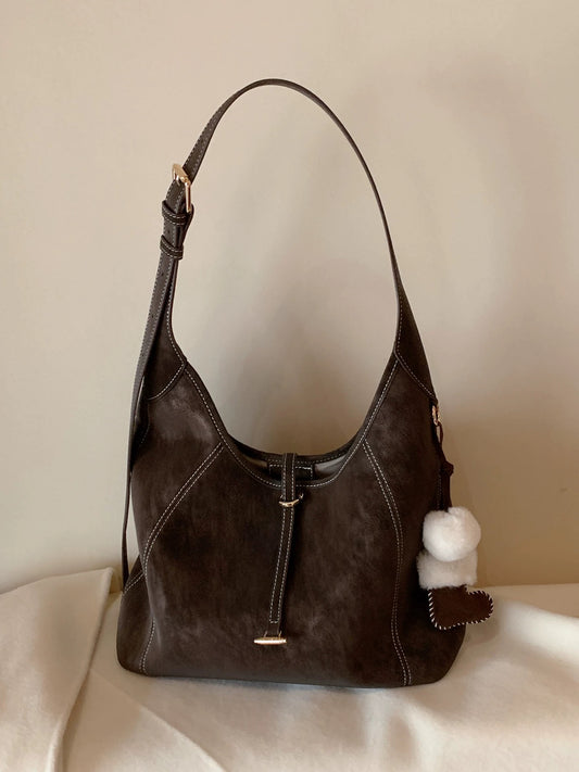 Chio2nd Shimoshima Post Tote Bag for Women, Large Capacity Hobo Bag, Shoulder Bag, Underarm Bag, Crossbody Bag