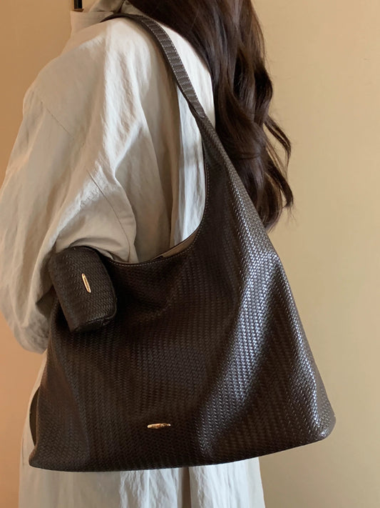 Chio2nd Nanfeng Yuanfang & Shitote Women's Large Capacity Simple and Stylish Relaxed Shoulder/Underarm Bag