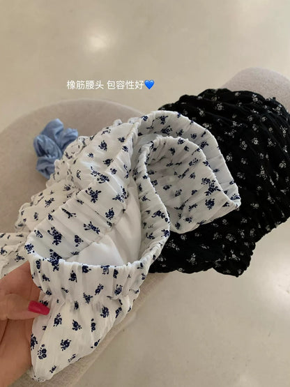 Tea break French retro temperament skirt female new summer slim skirt floral cake skirt a-line skirt