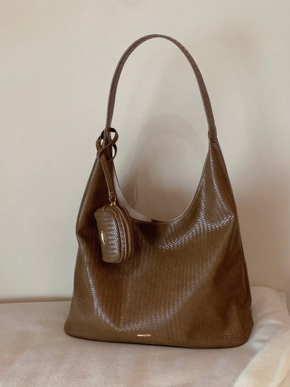 Chio2nd Nanfeng Yuanfang & Shitote Women's Large Capacity Simple and Stylish Relaxed Shoulder/Underarm Bag