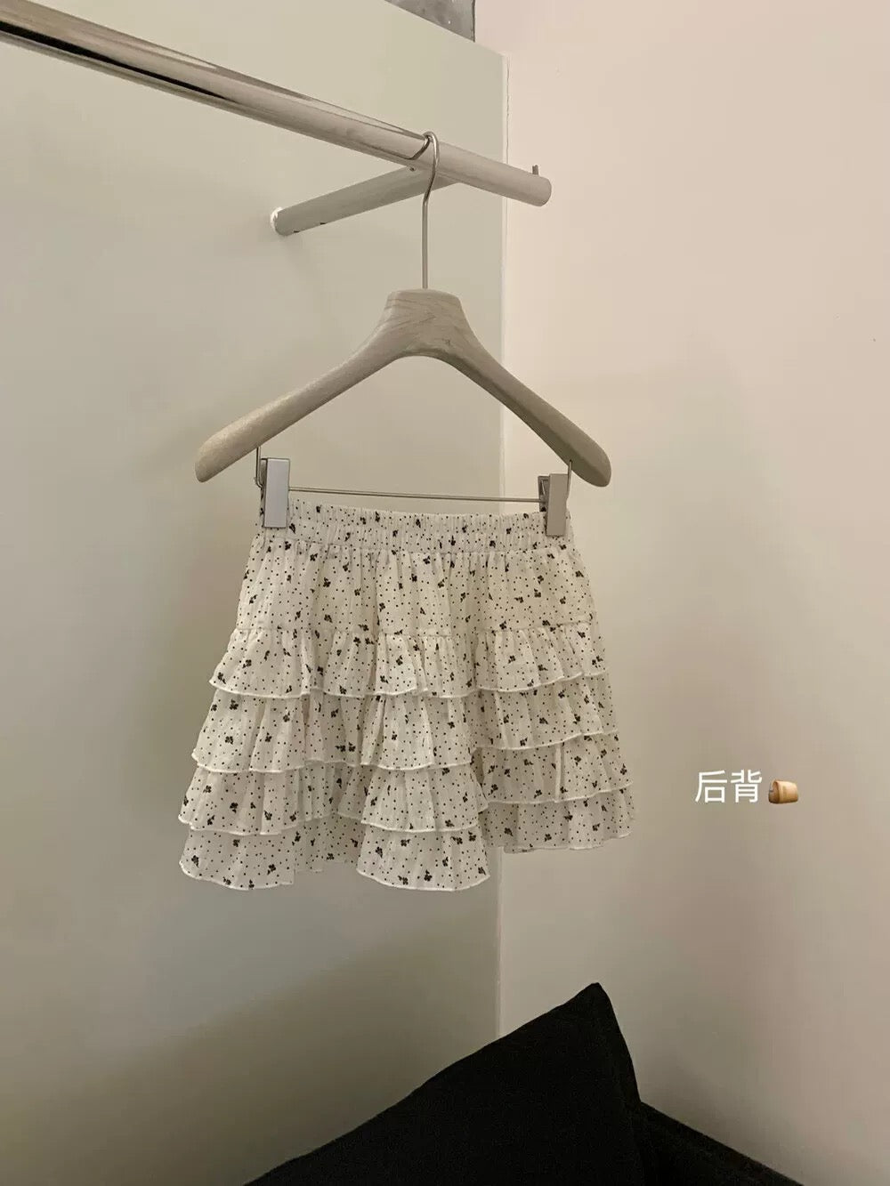Elastic waist floral cake skirt pants women's summer unique ballet style pleated skirt new style short skirt a-line skirt