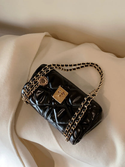 Chio2nd Romantic Prelude Small Square Bag for Women, 2025 New Arrival, Diamond Pattern Chain Bag, Shoulder Bag/Crossbody Bag