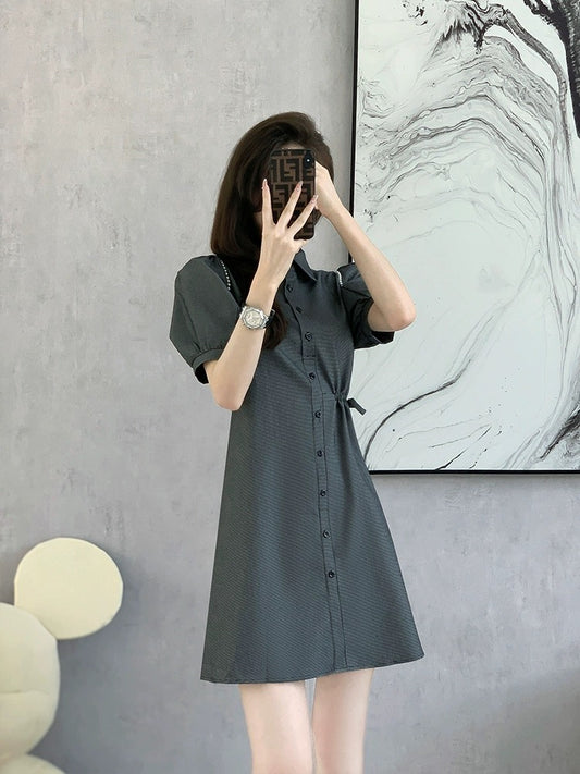 polo shirt dress women's spring and summer 2024 new high-end temperament summer skirt small slim summer dress