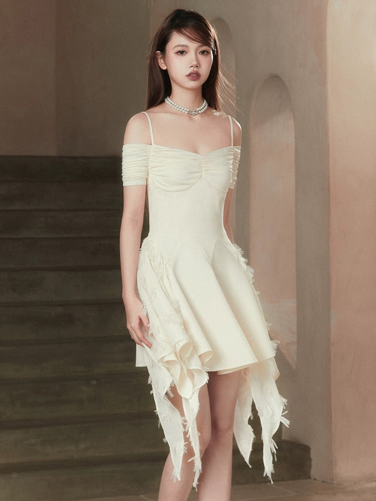 IvyNyLon 2023 new summer high-end long dress one-shoulder broken skirt fairy dress