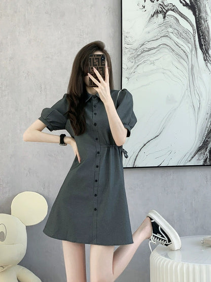 polo shirt dress women's spring and summer 2024 new high-end temperament summer skirt small slim summer dress