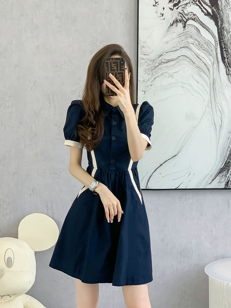 Spring women's 2024 new French design polo shirt dress spring and summer high-end western style skirt