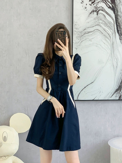 Spring women's 2024 new French design polo shirt dress spring and summer high-end western style skirt