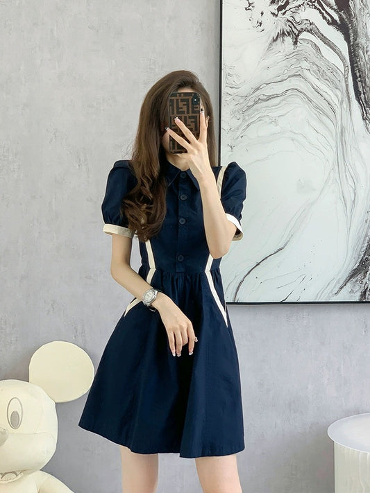 Spring women's 2024 new French design polo shirt dress spring and summer high-end western style skirt