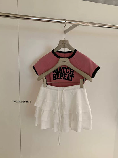 White cake skirt spring and summer high waist small size puffy skirt short a-line hip-covering slim drawstring skirt