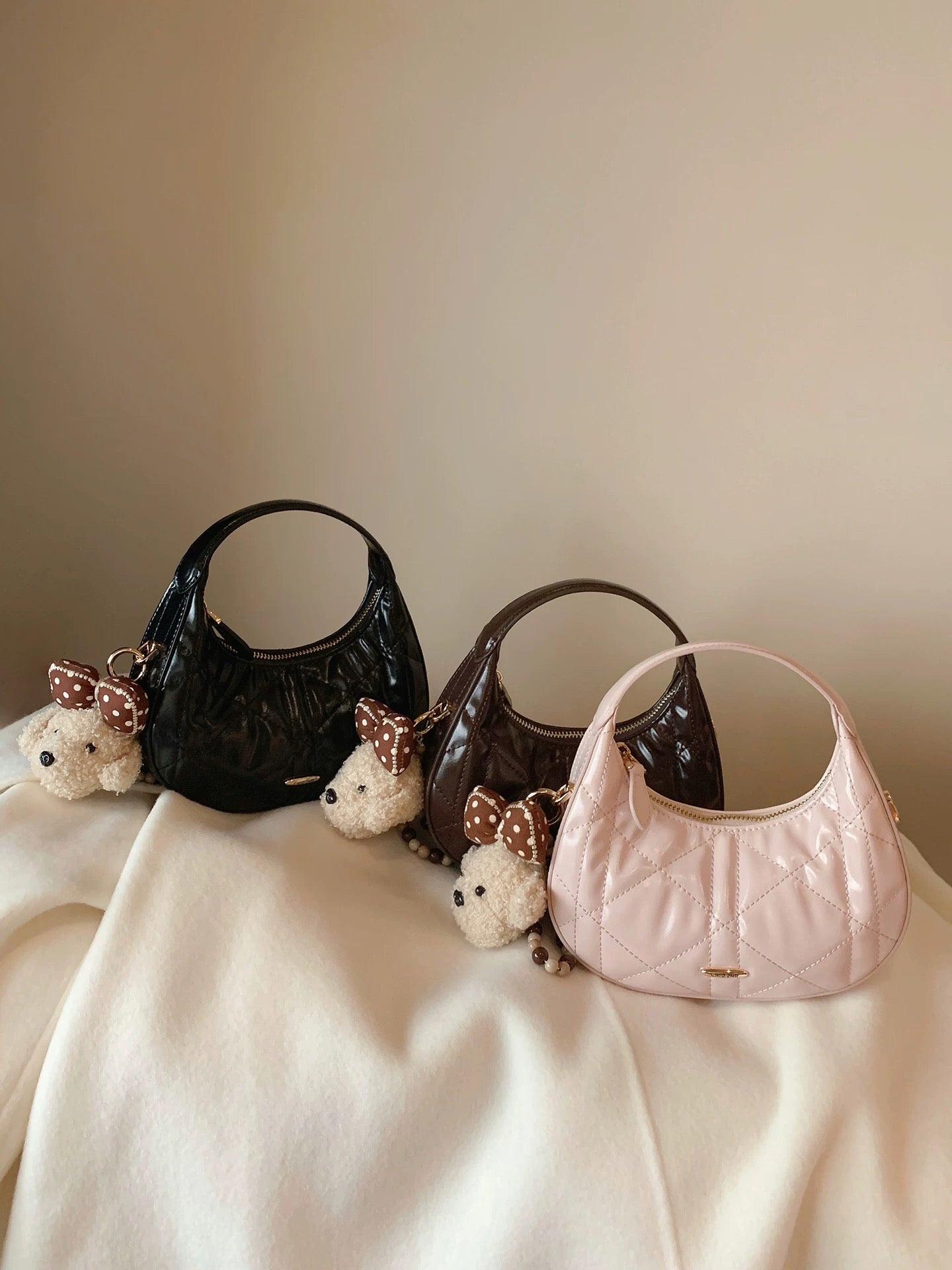 Chio2nd Princess Diana Evening Dumpling Bag, Mini Handbag, Crescent Moon Style, Chain Shoulder/Crossbody Bag