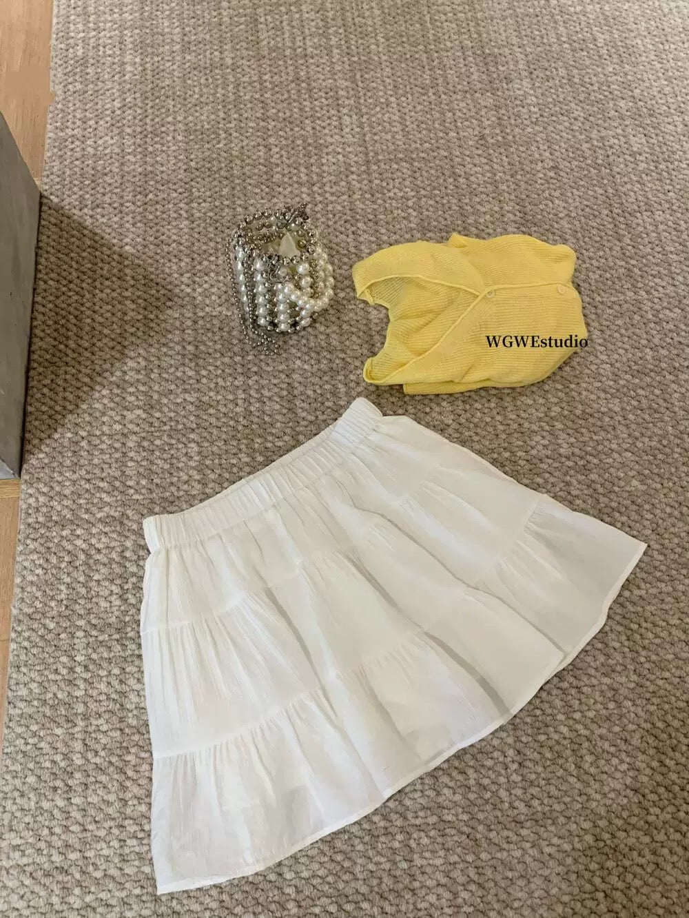 Seriously selling the new spring ballet pleated skirt casual elastic high waist anti-exposure A-line short skirt for women