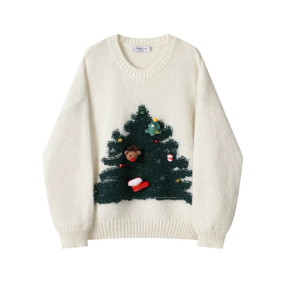 XinmonLee this year's popular beautiful sweaters knitted sweaters autumn and winter women's high-end temperament Christmas bottoming shirts