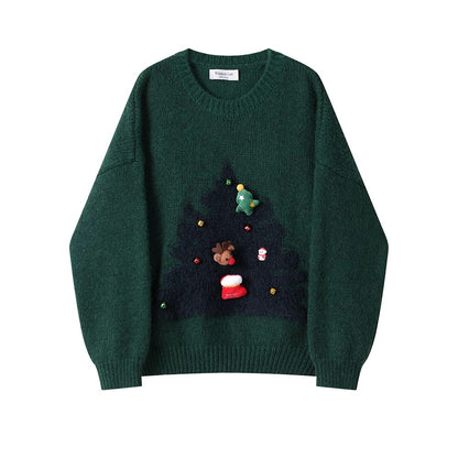 XinmonLee this year's popular beautiful sweaters knitted sweaters autumn and winter women's high-end temperament Christmas bottoming shirts