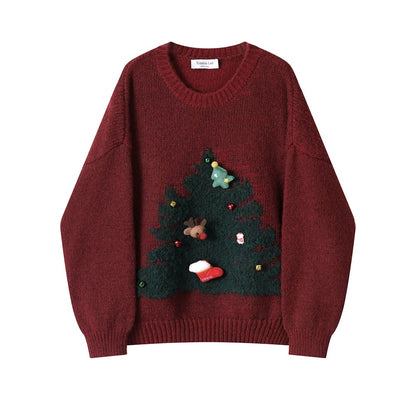 XinmonLee this year's popular beautiful sweaters knitted sweaters autumn and winter women's high-end temperament Christmas bottoming shirts