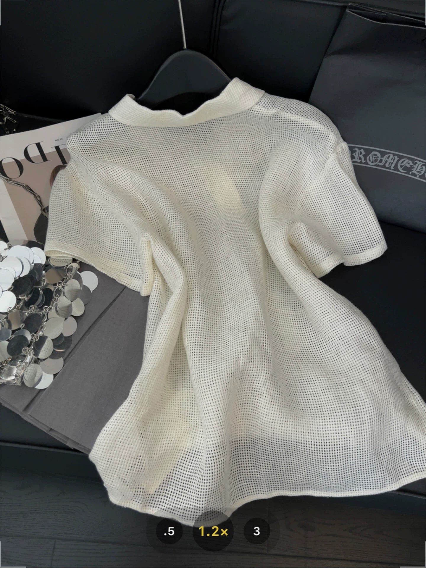 Old Money Style Linen Mesh Short-Sleeve T-Shirt for Women, Casual and Versatile Design, New 2025 Lightweight Polo Top