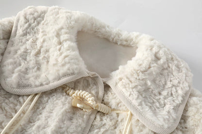 XinmonLee small fragrance style lambskin temperament lady high-end ladies short coat autumn and winter fur one-piece top